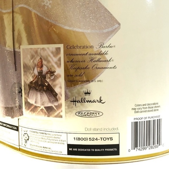 Mattel Barbie 2000 Edition - Gold and White Gown - Picture 4 of 10